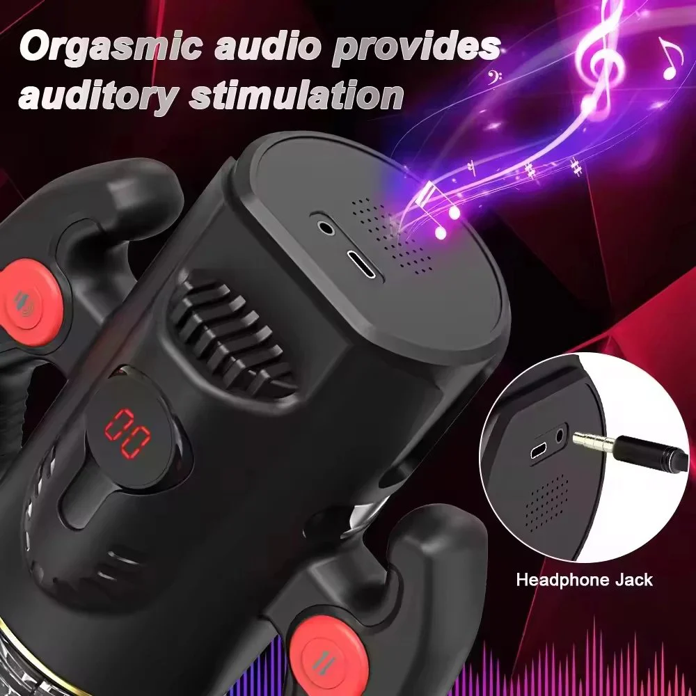 Automatic Sucking Male Masturbators Cup Upgraded 7 Vibration & Suction Hands Free Pocket Pussy Male Stroker