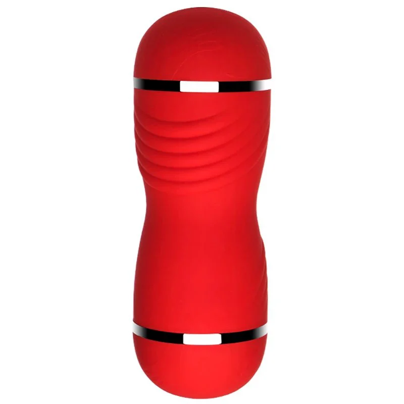 2-in-1 Male Masturbator Double-Sided Silicone Aircraft Cup Hand-Free Pocket Sex Toys for Men's Masturbation