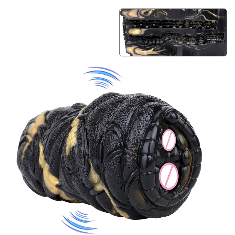 Enlargement Male Silicon Masturbation Cup Hands-free Male Masturbation Cup Sex Toys for Men