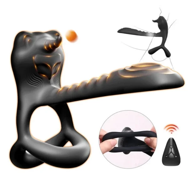 Lock Ring Male Vibration Anti-shoot Delay Ring Wireless Remote Control Adult Products Cock Ring