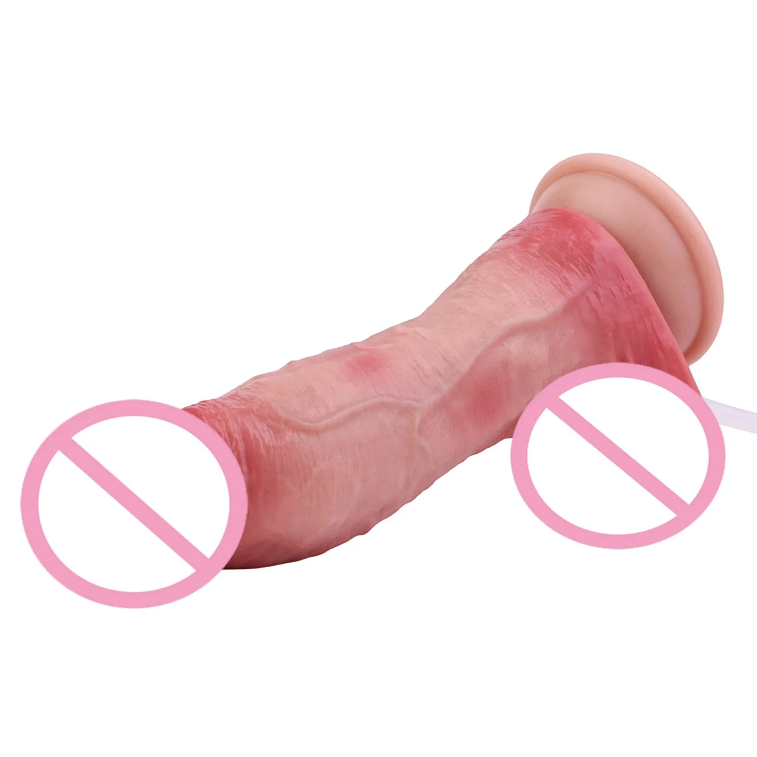 Super Realistic Double Layer Squirting Dildo Adult Sex Toys Anal Vagina Masturbator Soft Dildo with Suction Cup Cock Massager