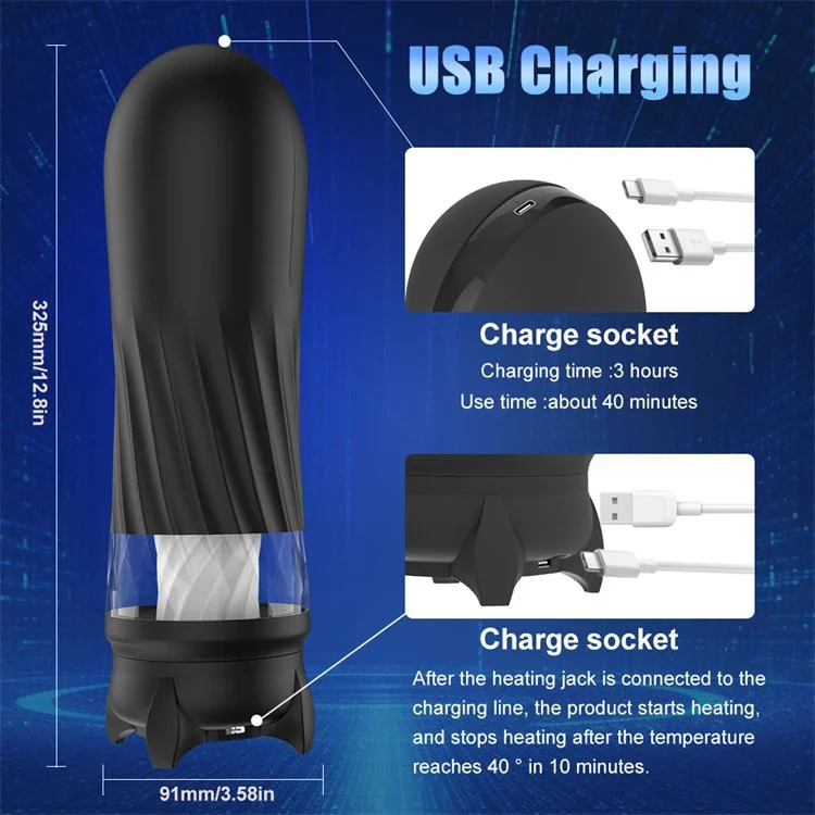 5 Modes Automatic Thrusting Piston Masturbation Cup Penis Training Telescopic Male Masturbators Rotating