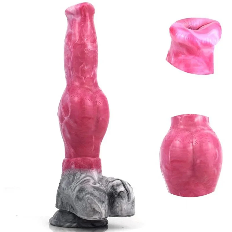 Trend Glow in the Dark 26cm Fantasy Dildo Animal Dog Penis Knot Big Dildo