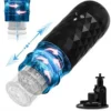 Automatic Telescopic Rotation Heating Masturbation Cup With Suction Cup Sex Toys for Men