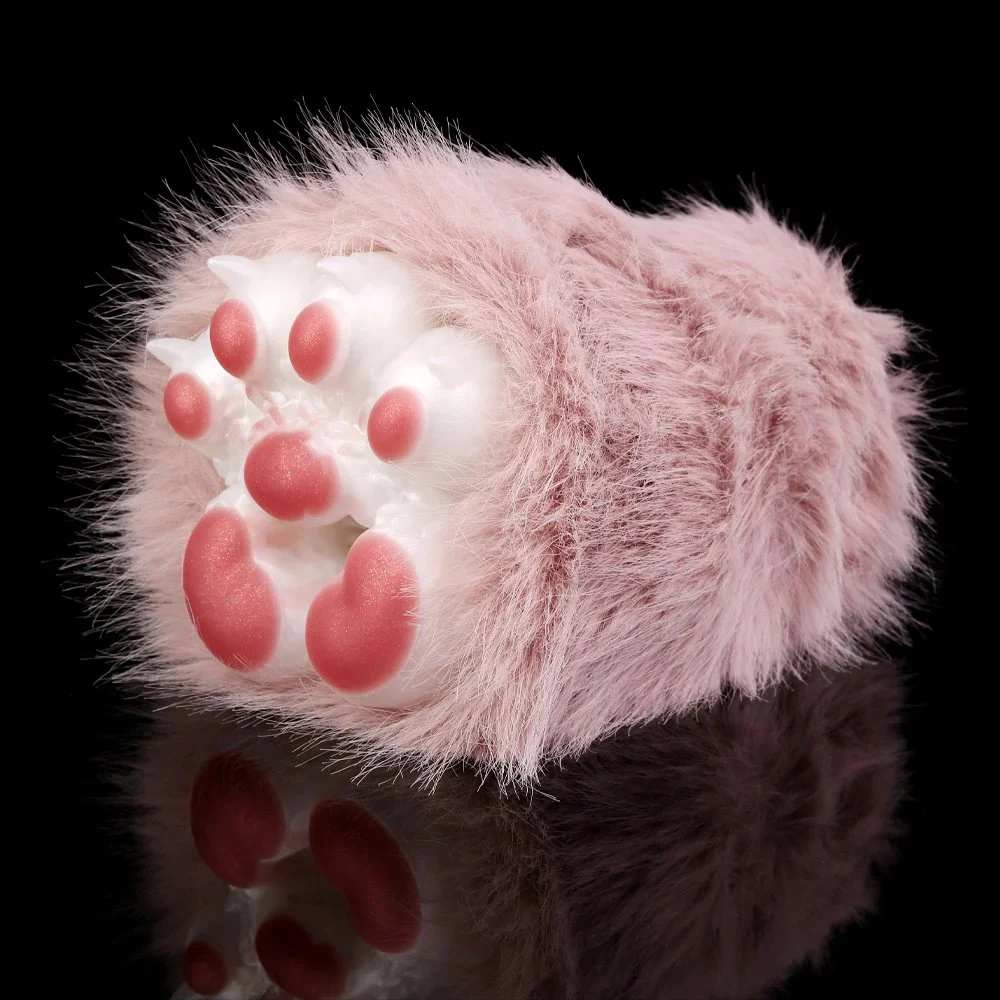 Cat Paw Hairy Manual Silicone Male Masturbator Realistic Touch Experience Life-Like Fantasy Masturbator
