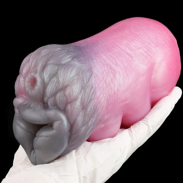 Fantasy Monster Dragon Beast Masturbation Cup Polarized Gold World Soft Silicone Sex Double Hole Male Adult Toys