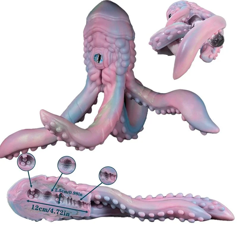 Fantasy Octopus Single Channel Male Masturbator Pocket Pussy Man's With Four Long Anal Plug Realistic Vagina Toys
