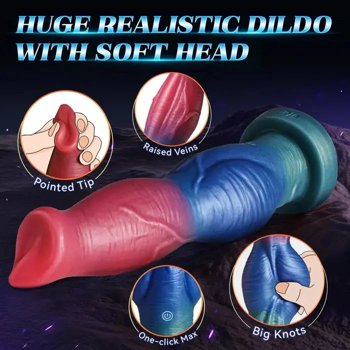 Unique Design 10Inch Fantasy Dragon Monster Huge Dildo G-Spot Remote Control Thrusting Vibrating Knotted Dildo for Women Sex Toy