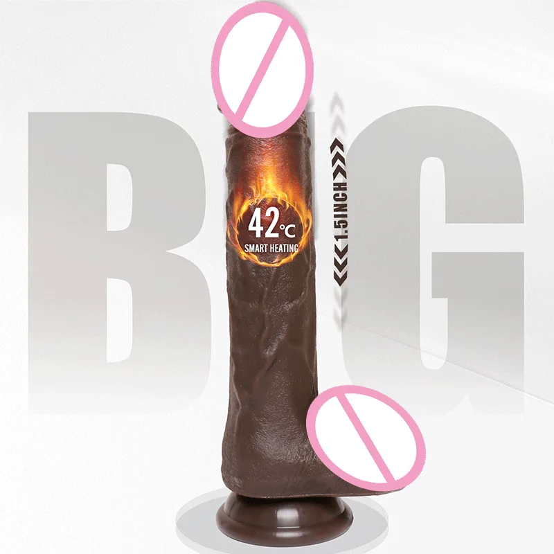Super Long XXL Realistic Silicone Huge Big Remote Heating Dildo Machine Automatic Thrusting Dildo Vibrator for Women Men Sex Toy