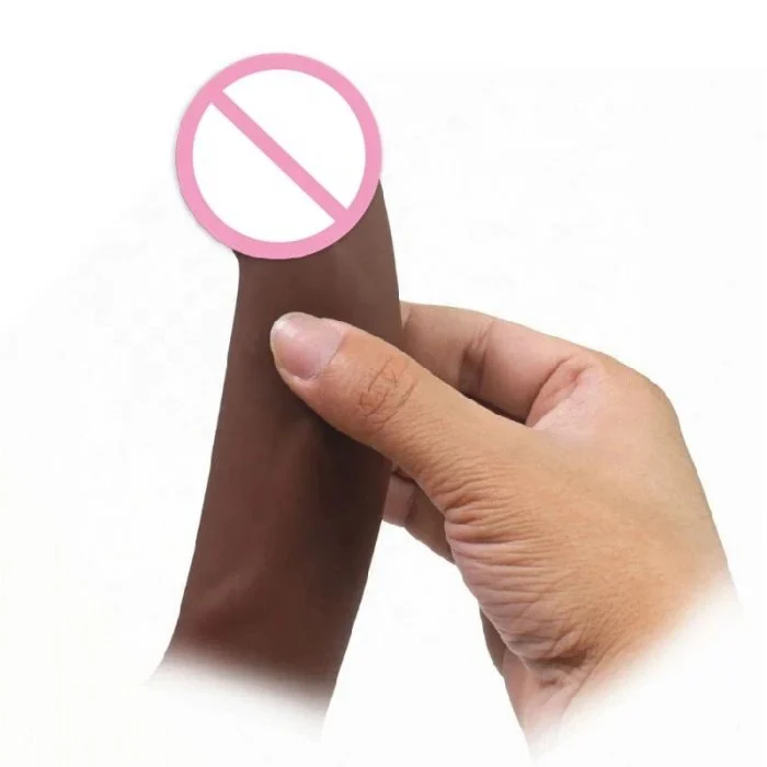 Strap-On Silicone Dildo Dong Soft Adult Sex Toy for Women Gay