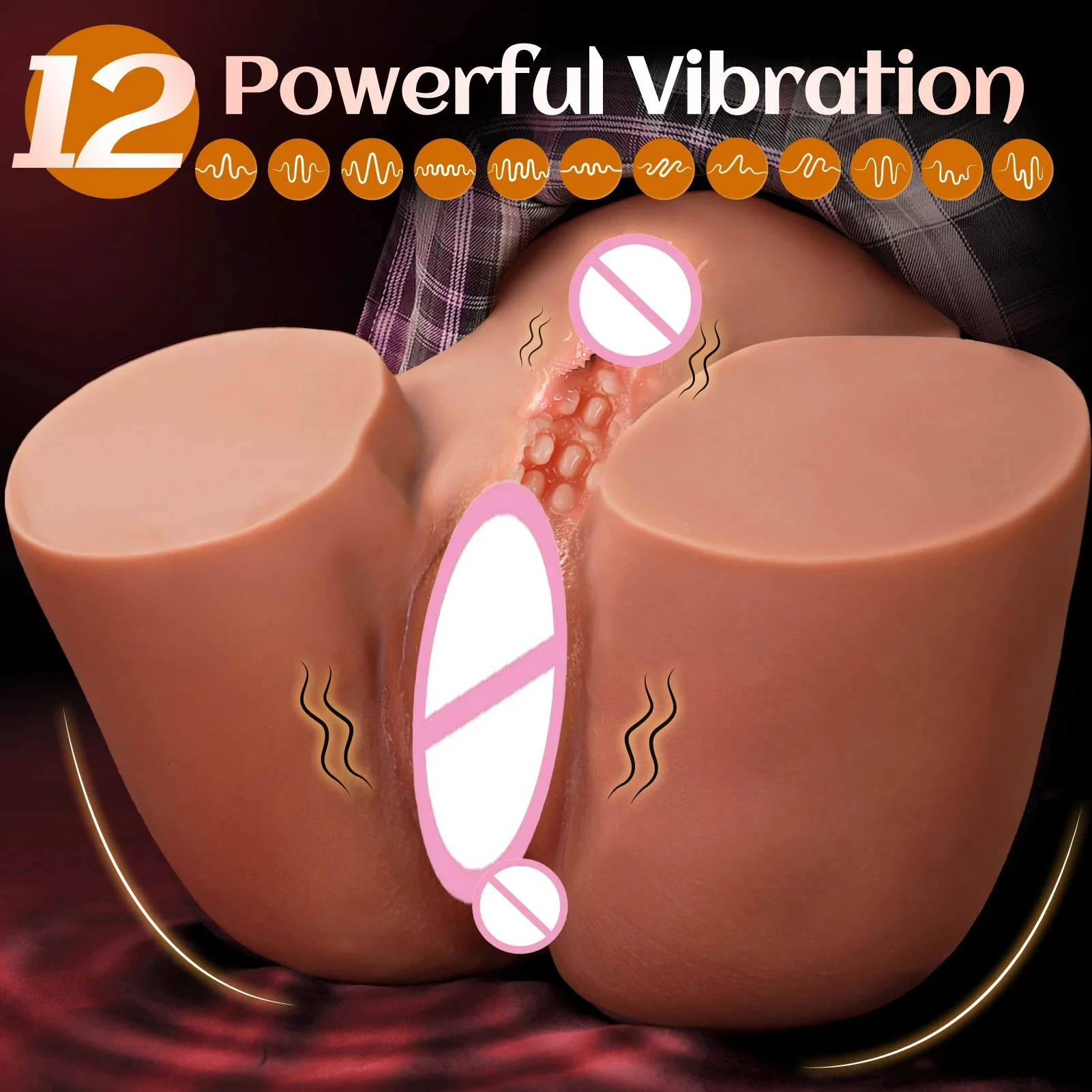 Lifelike TPE+ABS Vagina Sex Doll Big Ass Half Body Silicone Design Male Masturbation APP Controlled Product