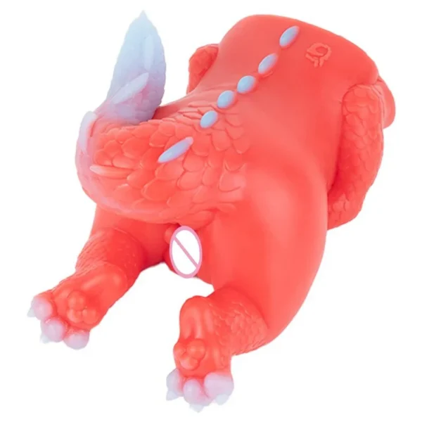 Red Dragon Fantasy Male Silicone Handheld Masturbator with Internal Textures for Enhanced Sensation Designed