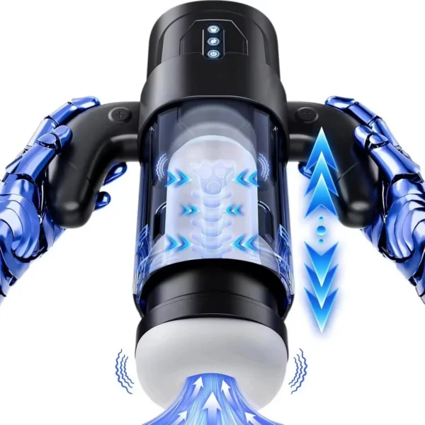 Electric Male Masturbator-100% Waterproof 6 Thrusting 3 Suction Functions Real Touch Feeling Customized Color Masturbation