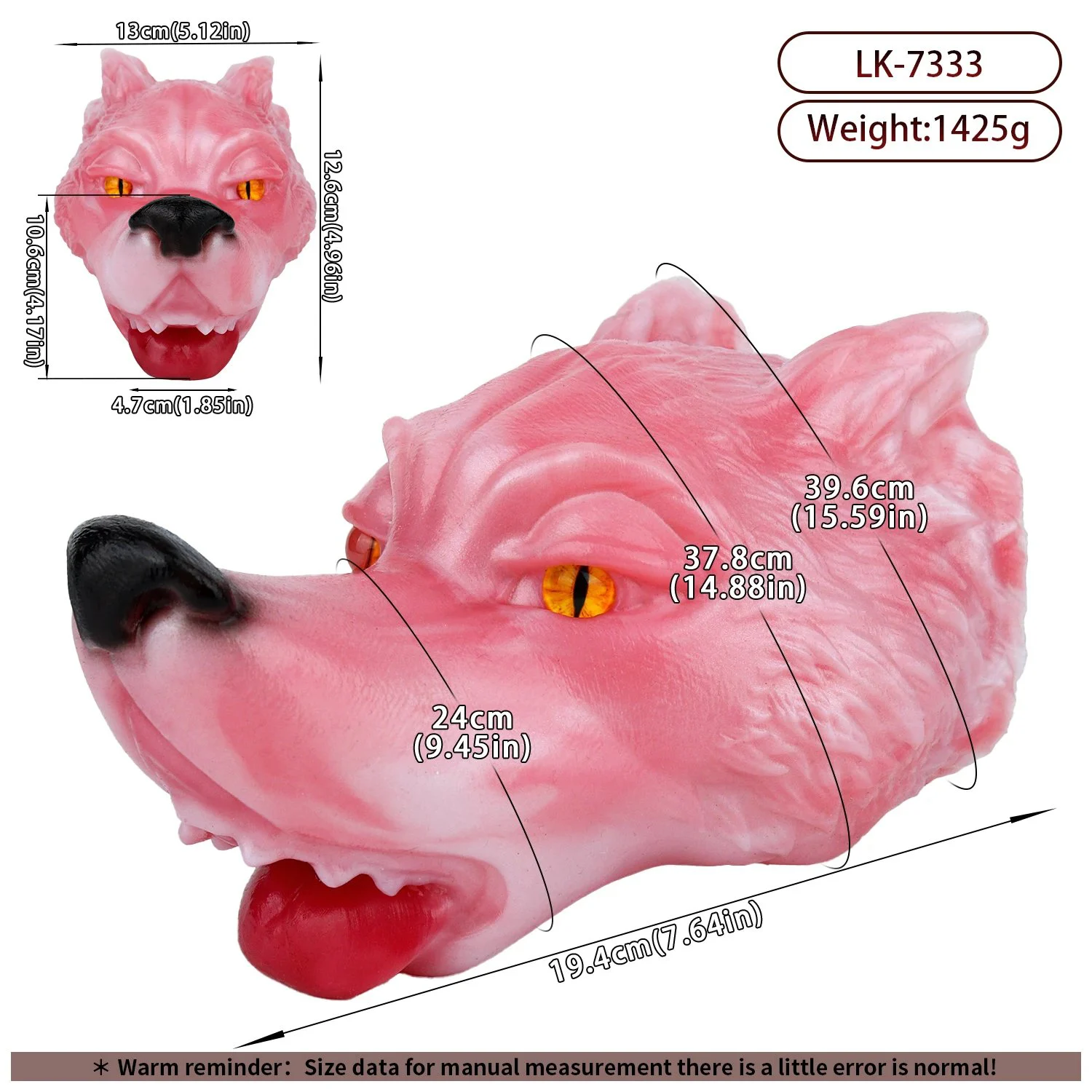 Animal fox Head Fantasy Masturbator Sex Dolls for Men,Animal Pocket Pussy Silicone Breasts Toy Lifelike Textured for Men