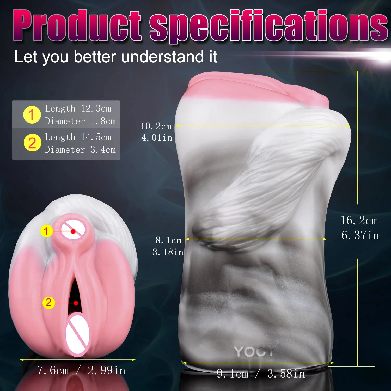 Double Hole Fantasy Silicone Masturbator,Silicone Stroker,horse Vaginal Pussy Stroker, Silicone Animal Male Masturbator