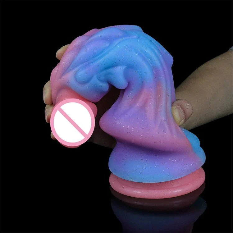 Super Large Liquid Silicone Animal Butt Plug Luminous Glow in the Dark Dildos Huge Dragon Dildo