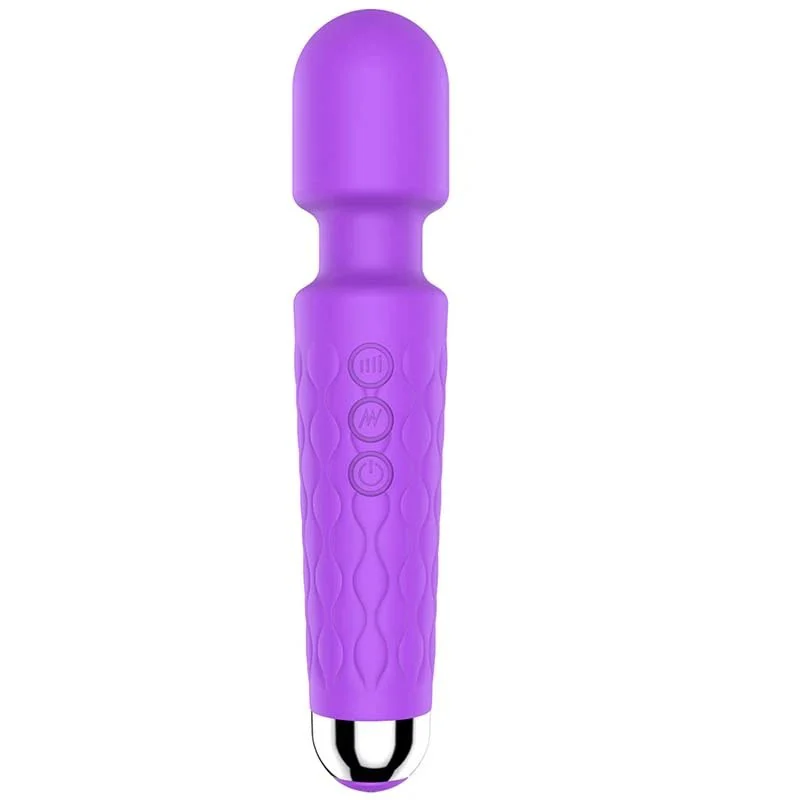 8 Speed 20 Frequency Silicone Wand Massager Waterproof Magic Personal Vibrator