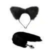 Adult sex fox tail anal plug flirtatious l collar love 'fun item