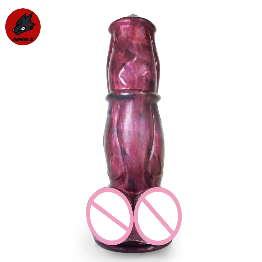 Thick Hose Cock Silicone Dildo Realistic Testicles Dark Spirits Vagina Anal Plug Adult Women