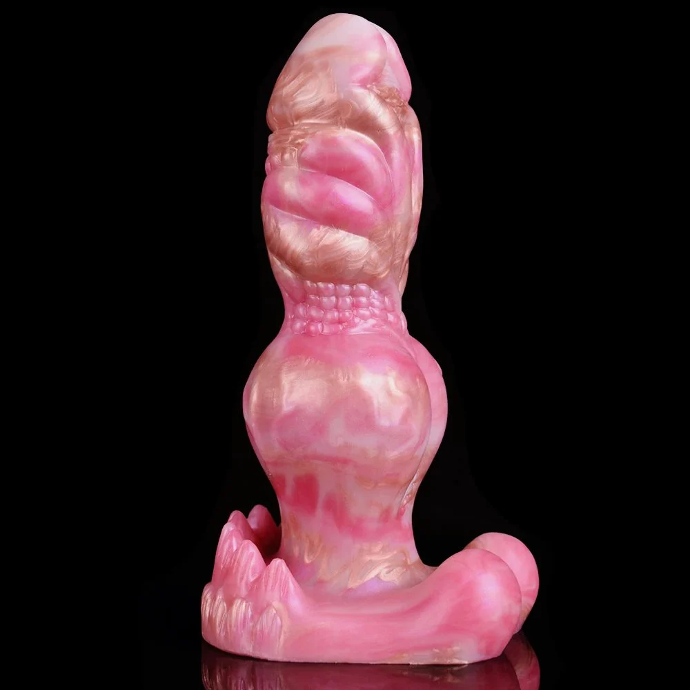 Thoughtfully Designed with an Upturned Tip Rounded Ridges and an Incredible Bulge Knot Silicone Dildo for Women