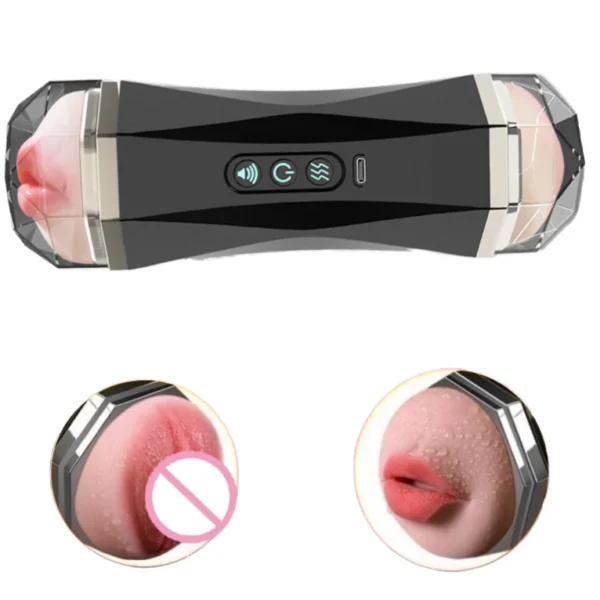Arrivals Voice Interaction Double Head Vibrator Masturbation Cup Male Men's Sexual Products Exercise Masturbation Cup