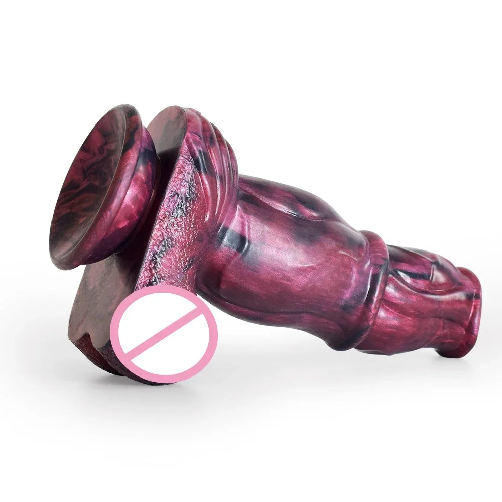 Thick Hose Cock Silicone Dildo Realistic Testicles Dark Spirits Vagina Anal Plug Adult Women