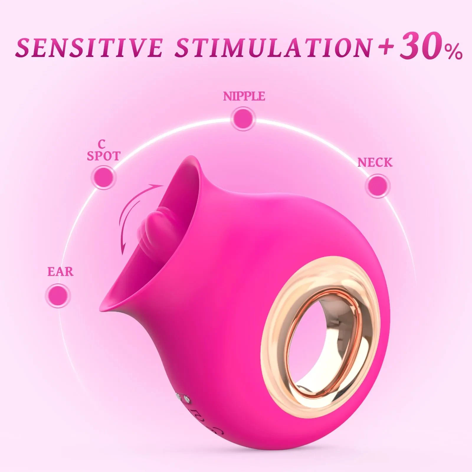 9-frequency Vibration Realistic Tongue Licking Clitoral Sucking Vibrator Sex Toys