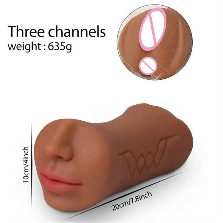 Pocket Pussy Sex Toys for Men Masturbation Realistic Mouth Vagina Anus 3 in 1 Male Masturbator