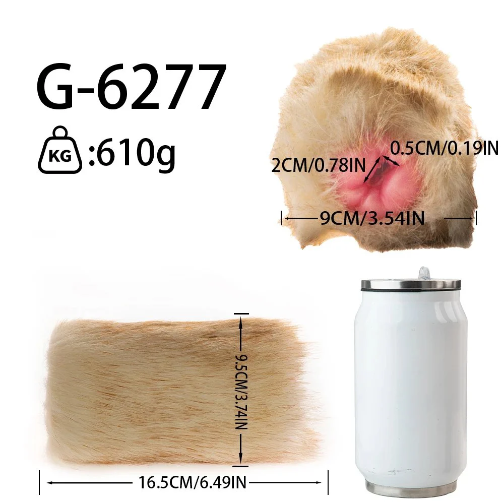 Soft Faux Fur Male Masturbator Manual Silicone Pocket Pussy Adult Onahole Furry Sex Toys for Men Realistic Vagina Stroker