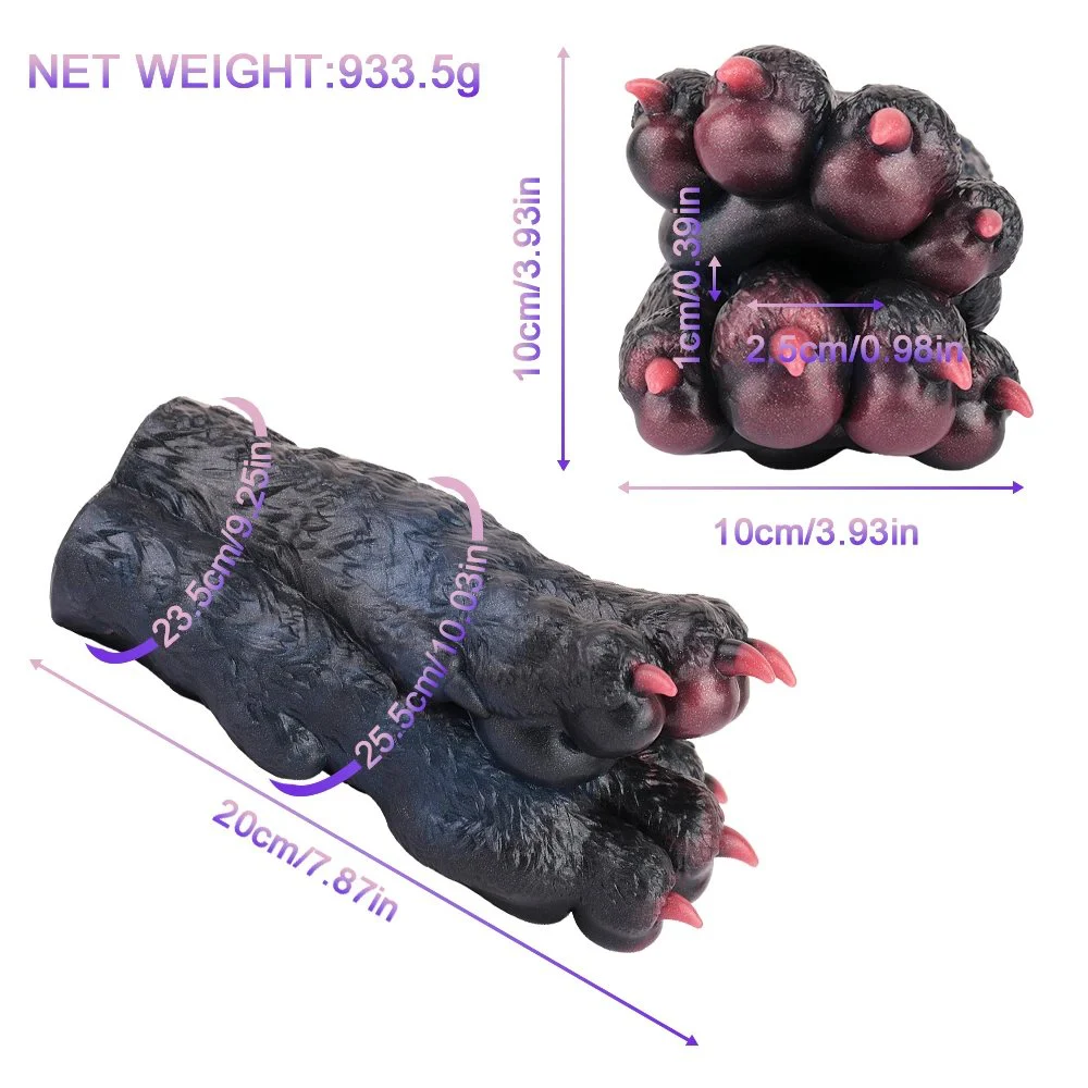 Cool Wolf Paw Style Male Masturbator Realistic Silicone Inner Cup with Single Tunnel for Solo Use