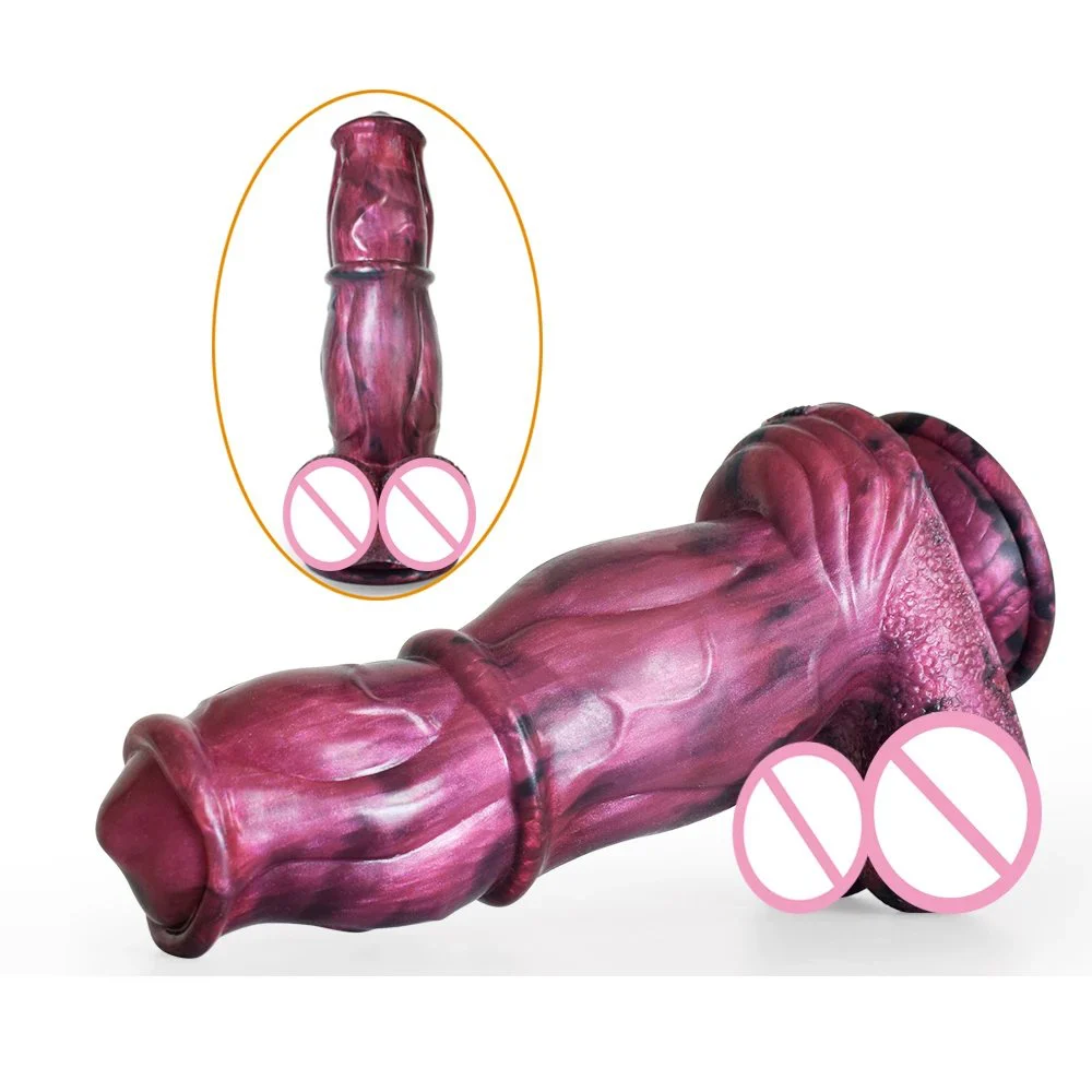 Thick Hose Cock Silicone Dildo Realistic Testicles Dark Spirits Vagina Anal Plug Adult Women