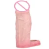 Large Penis Sleeve Size S M Silicone Penis Enlarger with Cock Ring Reusable Male Penis Sheath Adult Sex Toy for Men