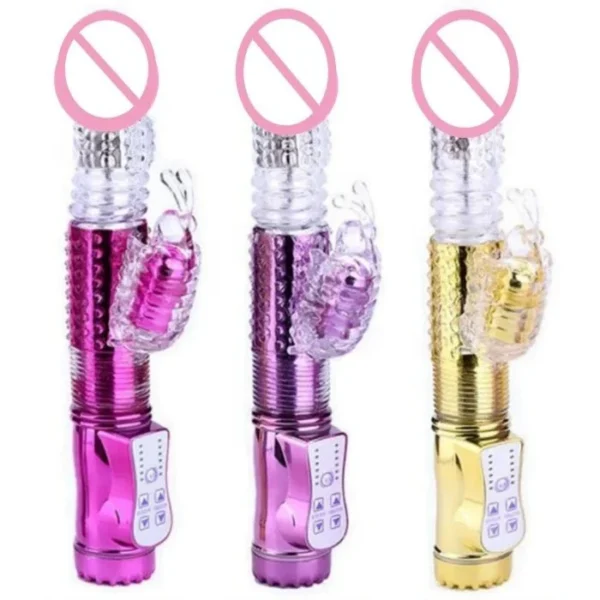 Thrusting Rotating Vibrator 360 Rotation Sex Toys Women Thrusting Dildo Vibrator Rotating Head VIbrating Rabbit Vibrator