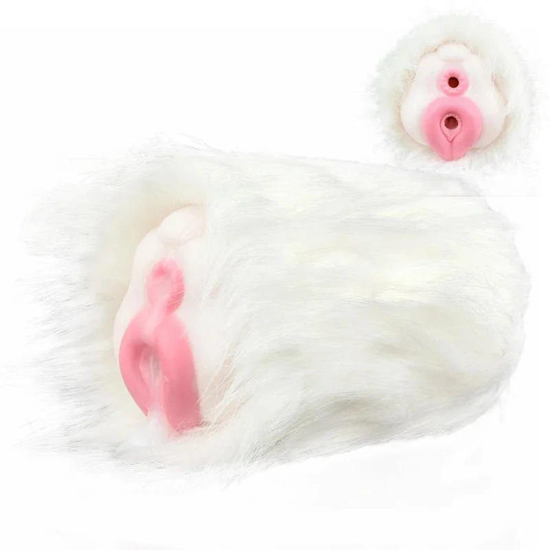 Realistic Animal Pussy Men Masturbator Soft Silicone Vaginal Anal Channel Fantasy Stroker Toy Fetish Fur Fantasy Sex Toys