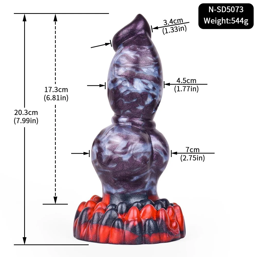 Two Big Knot Animal Dog Dildo Anal Soft Silicone Hands-free Beast Dildos Customization Sex Toys for Adult