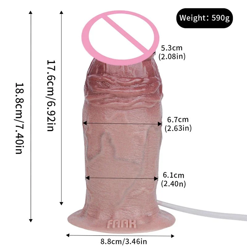 Ultra Thick Squirting Dildo With Strong Sucker Silicone Ejaculating Penis Sex Toy for Men Women Butt Expansion Masturbator