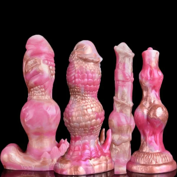 Thoughtfully Designed with an Upturned Tip Rounded Ridges and an Incredible Bulge Knot Silicone Dildo for Women