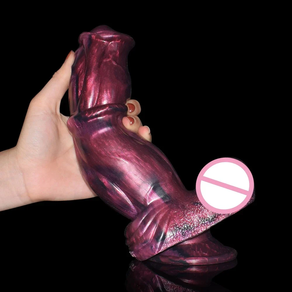 Thick Hose Cock Silicone Dildo Realistic Testicles Dark Spirits Vagina Anal Plug Adult Women