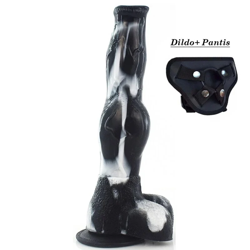 Trend Glow in the Dark 26cm Fantasy Dildo Animal Dog Penis Knot Big Dildo