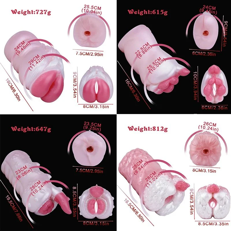 Manual Male Masturbator Penis Stroker Sex Toys for Adult Realistic Pocket Pussy with Single Hole Animal Penis Trainer