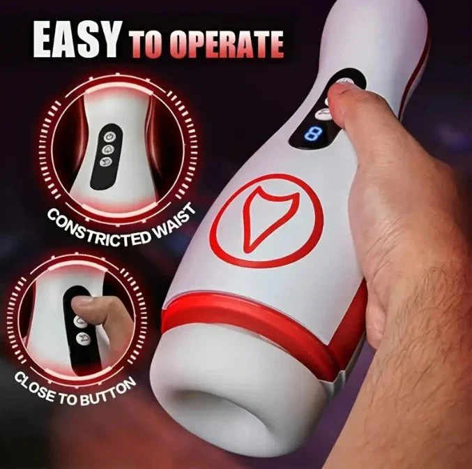 Rechargeable 7 Modes Squeeze Automatic Sucking Rotating Male Masturbation Cup With Voice Sex Toy
