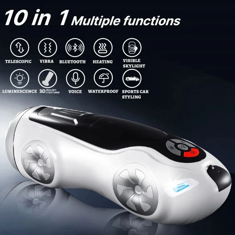 Electric with Thrusting Real Touch Male Masturbation Vagina Vibration Telescopic Masturbator for Men