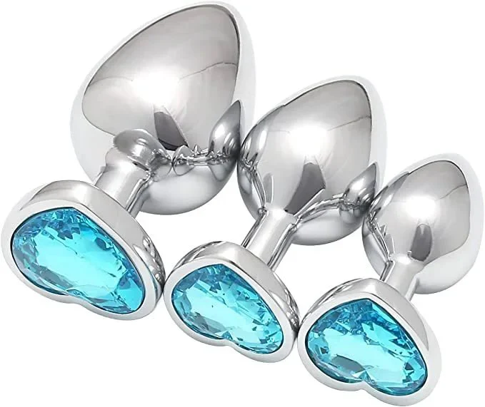 Trainer Extensions 3 Pack Anal Plug Kit Aluminium Alloy Waterproof Butt Toy for Female Anal Sex Toys Men Women Gifts