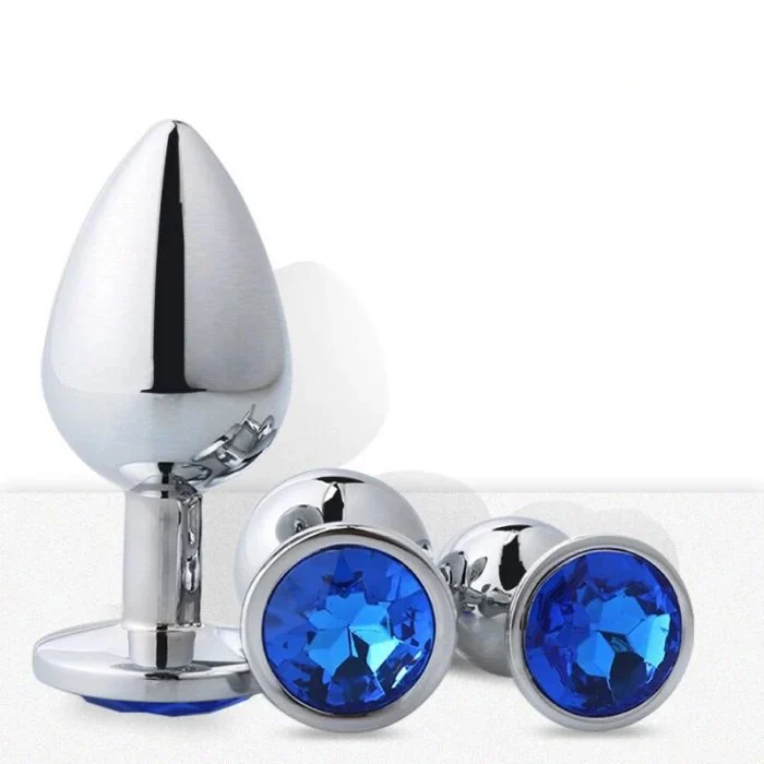 Unisex Adult Toys Stainless Steel & Silicone Metal Butt Plug Sex Stopper Prostate Anal Trainer Plug for Men & Women