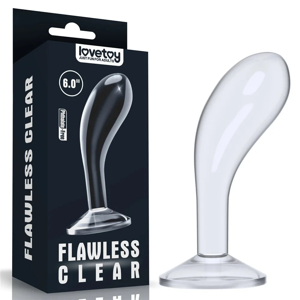 Tpe Soft Handle No Oil No Stick Hand Dildos Transparent Anal Plug
