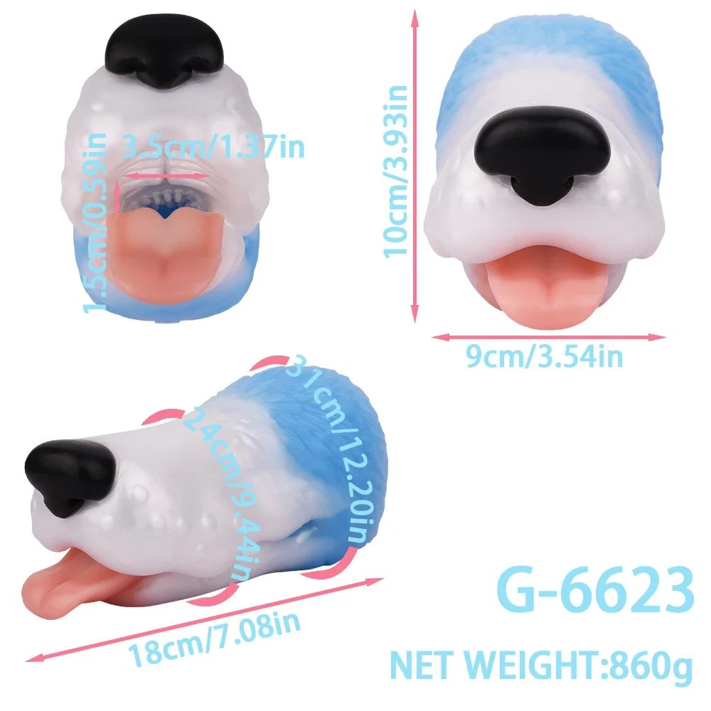 Fantasy Dog Mouth Onahole for Men Silicone Single-channel Male Masturbator Realistic Vagina Pocket Pussy Stroker Sex Toys
