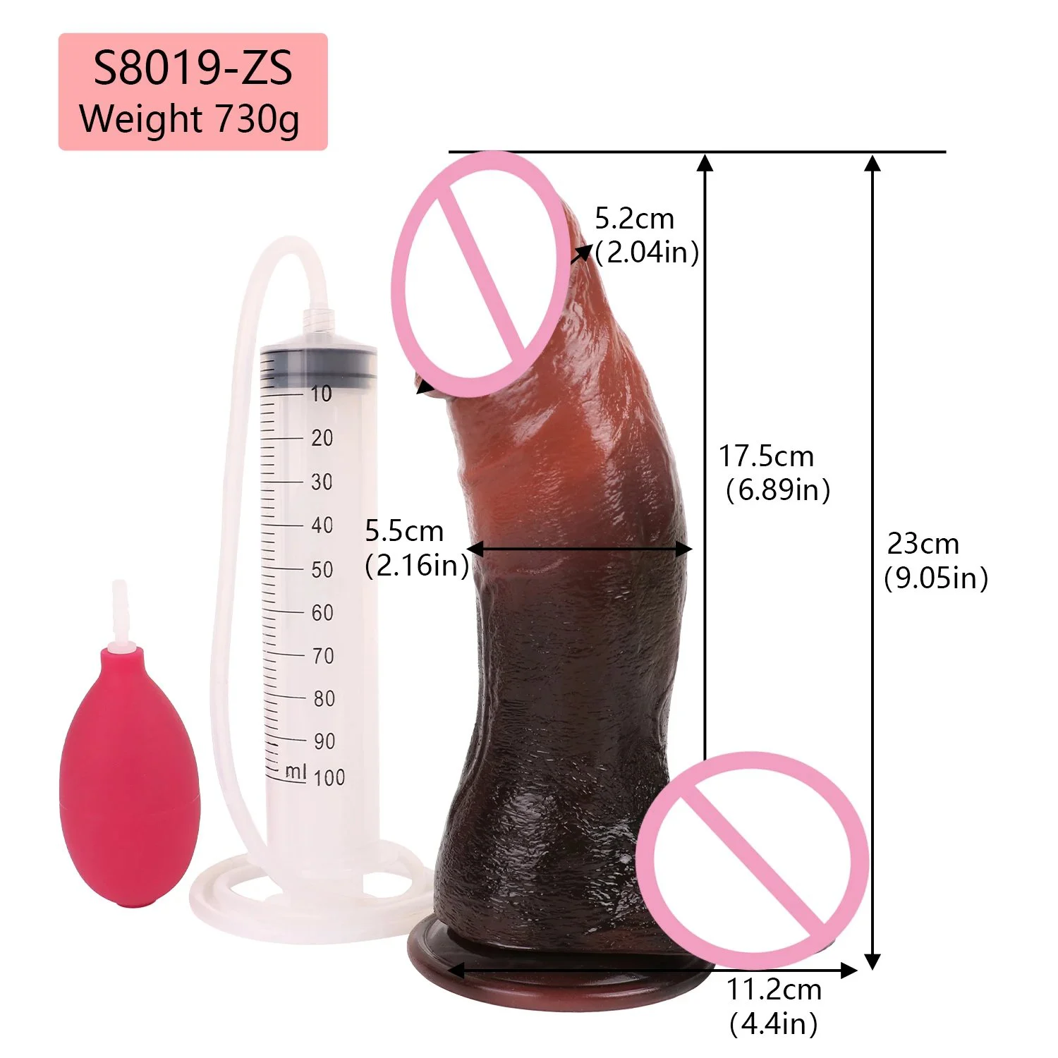 Thick Penis Dildos for Women Men with Squirting Function air Bag and Injector Equipped Erotic Toys