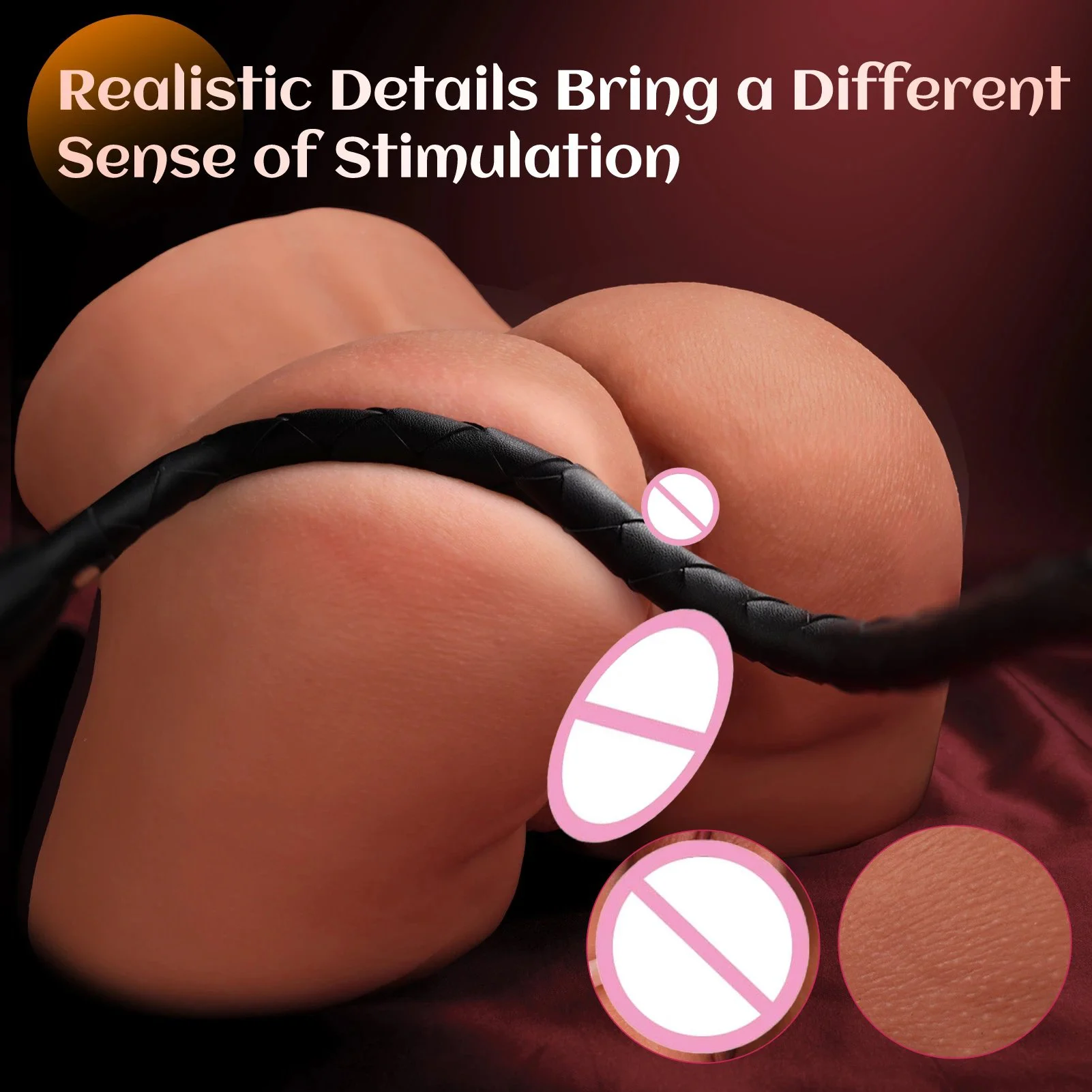 Lifelike TPE+ABS Vagina Sex Doll Big Ass Half Body Silicone Design Male Masturbation APP Controlled Product