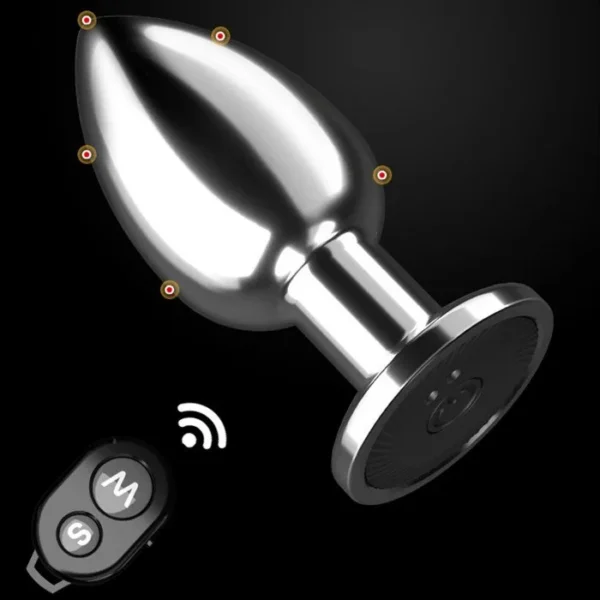 Wireless Remote Control 10 Frequency Silicone Vibrating Anal Plug Anal Stimulating for Couples