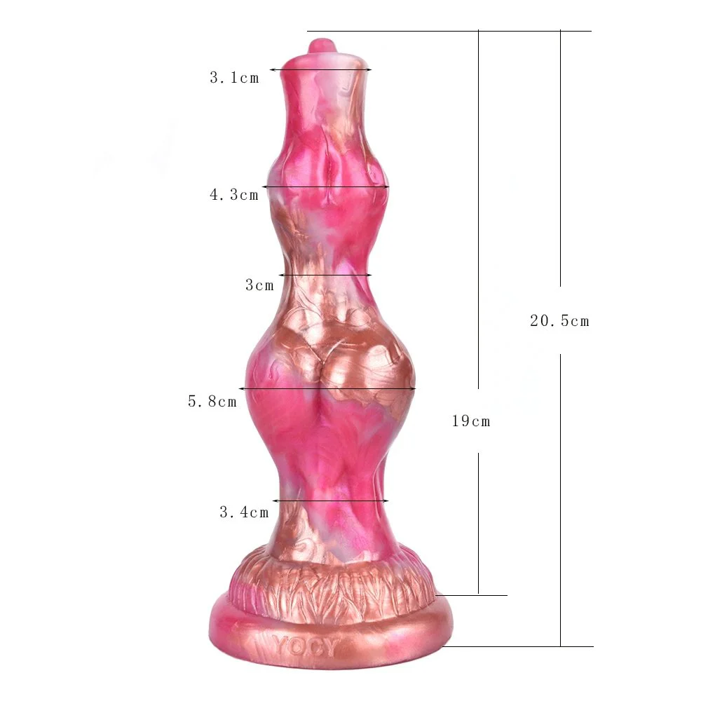 Thoughtfully Designed with an Upturned Tip Rounded Ridges and an Incredible Bulge Knot Silicone Dildo for Women
